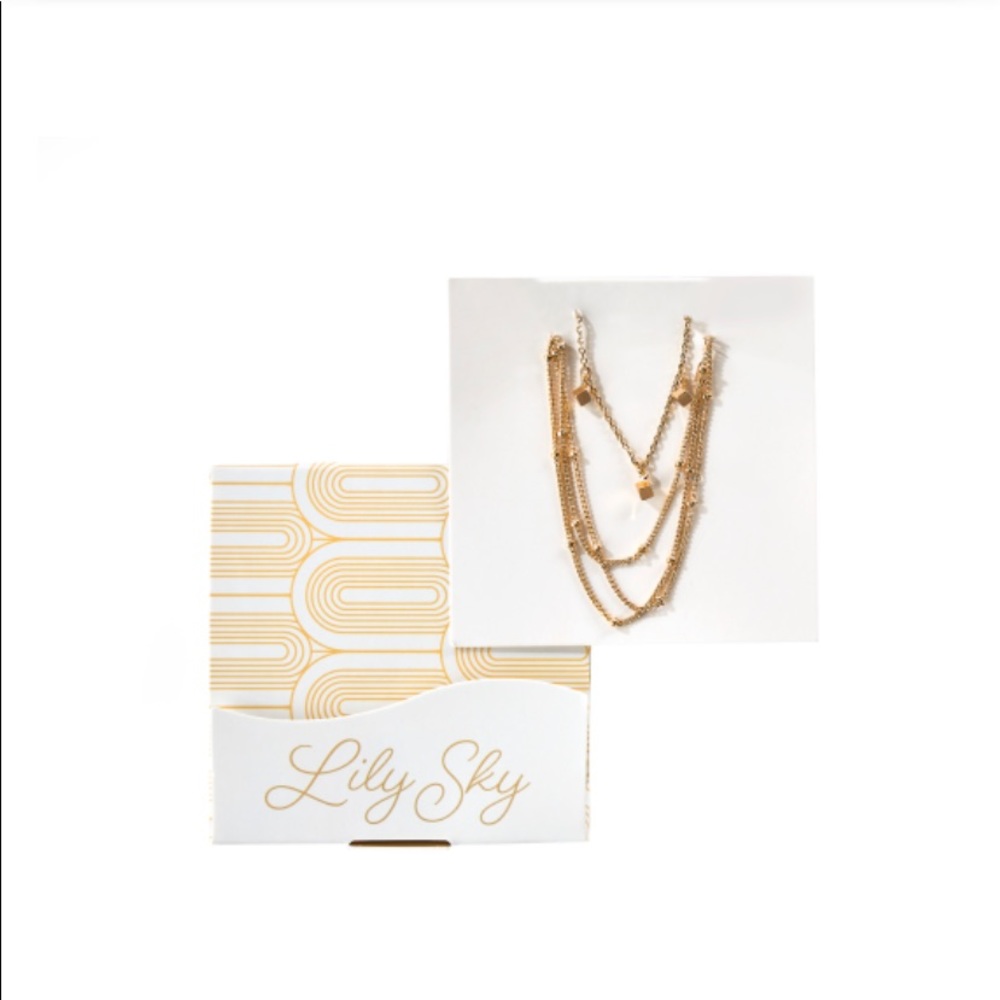 NIB Lily Sky Sydney Bracelet Duo Gold Tone Woman’s